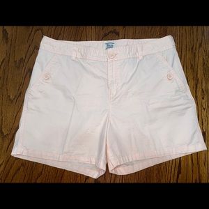 G.H. BASS CO. Women's Khaki Peach POCKET Everyday Shorts 100% Cotton Size 12